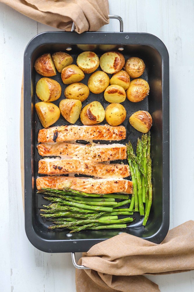 Salmon, Potato, & Asparagus Bake Tray - Frederick Fitness