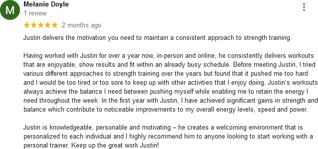 online client testimonial
